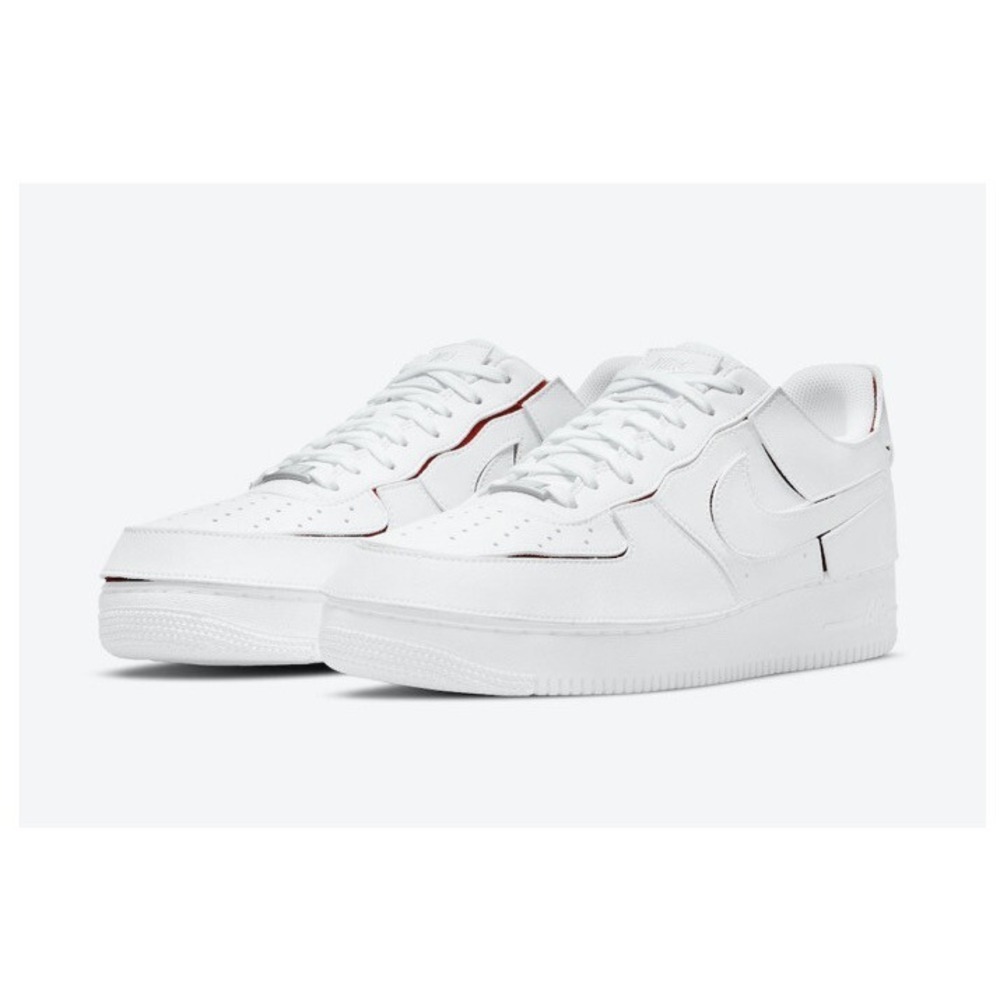 Nike Air Force One AF1 Low White Red Trim Shoes DC9895-100 Men's‎ Size 7 NEW